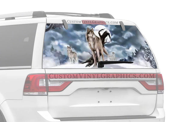 Unique Wolf Rear Window Graphics – Custom Vinyl Graphics