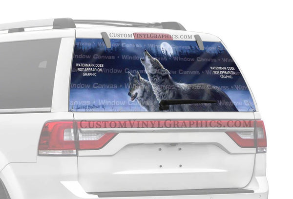 Unique Wolf Rear Window Graphics – Custom Vinyl Graphics