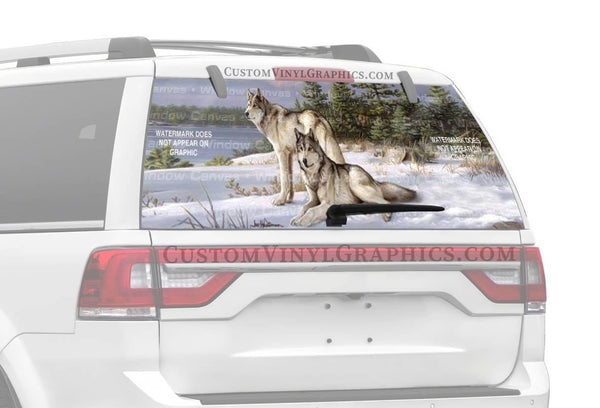 Unique Wolf Rear Window Graphics – Custom Vinyl Graphics