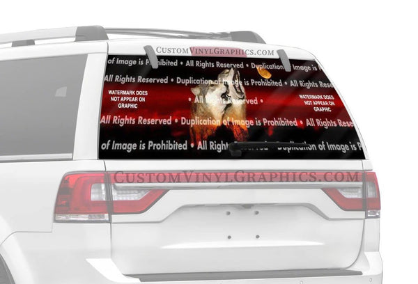 Unique Wolf Rear Window Graphics – Custom Vinyl Graphics