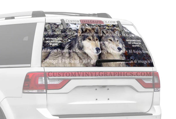 Unique Wolf Rear Window Graphics – Custom Vinyl Graphics