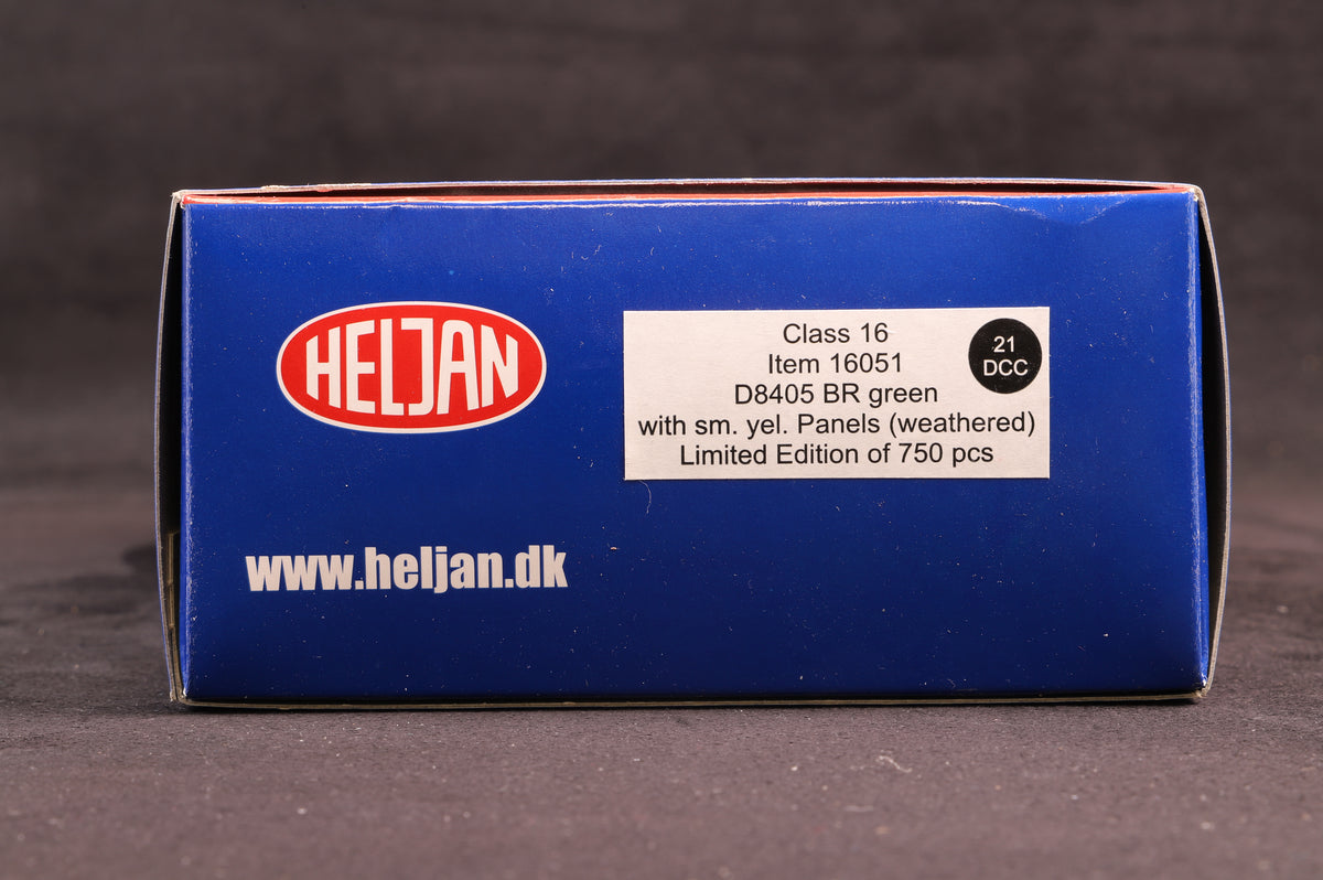 Heljan OO 16051 Class 16 &#39;D8405&#39; BR Green w/Sm. Yel Panel, Weathered, Ltd Ed.
