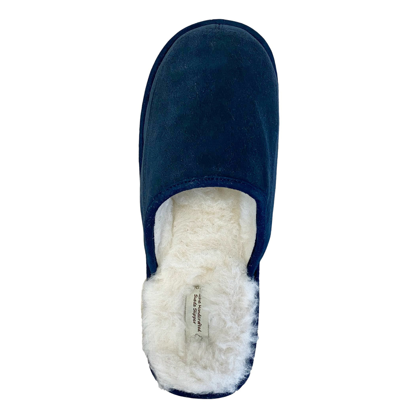 Men's Deluxe 'James' Lambswool Slipper Mules - Navy – Sheepskin World