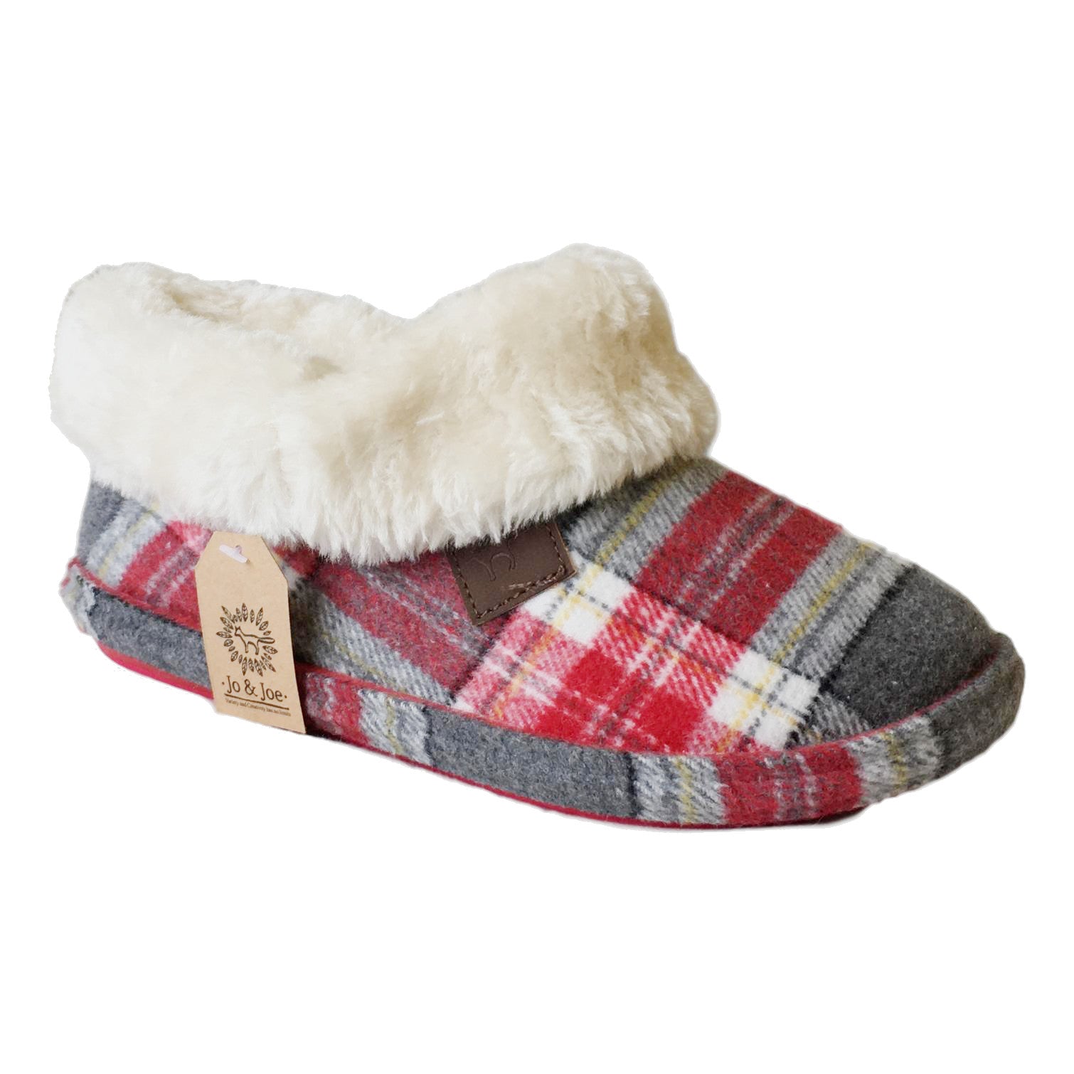 tartan slipper boots