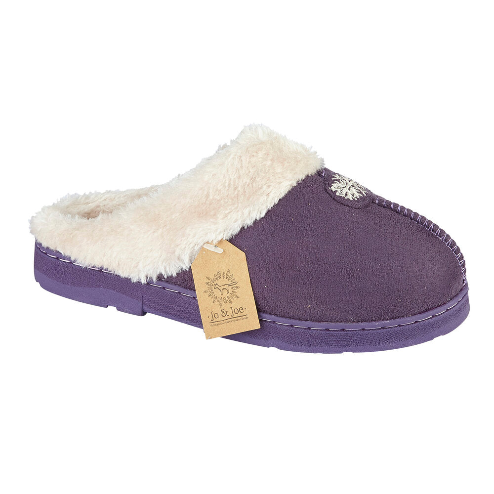 Ladies 'Snowflake' Faux Fur Slipper 