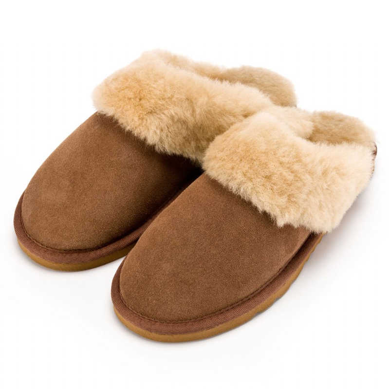 sheepskin slip on slippers