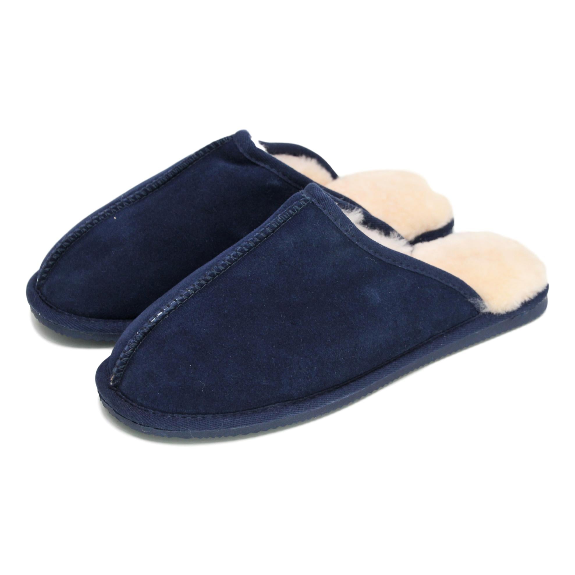 blue slippers mens