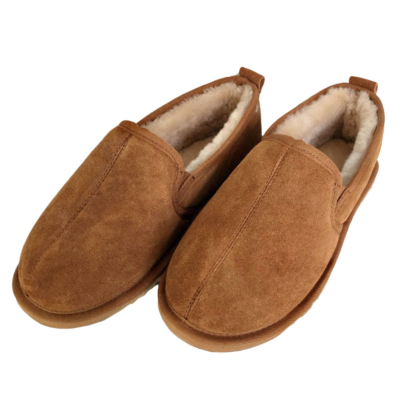 mens suede slippers with hard soles