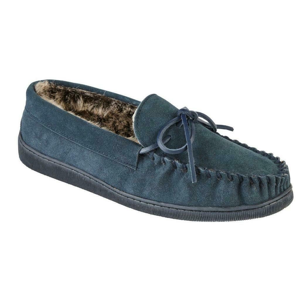 Men's 'Eskdale' Navy Fur Lined Suede 