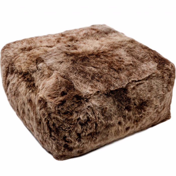 Icelandic Shorn Sheepskin Cube Pouf - Rusty Brown – Sheepskin World