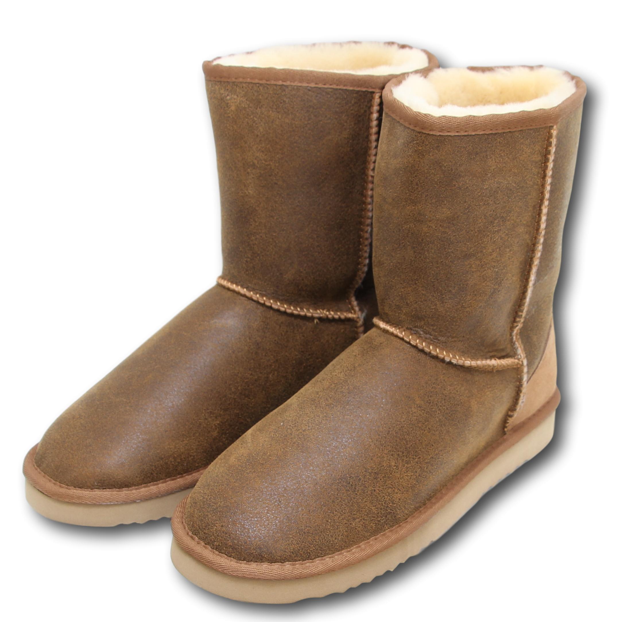 leather sheepskin boots uk