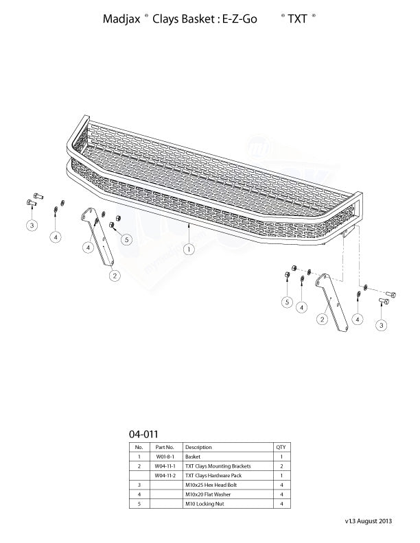 Ezgo Basket Installation Instructions