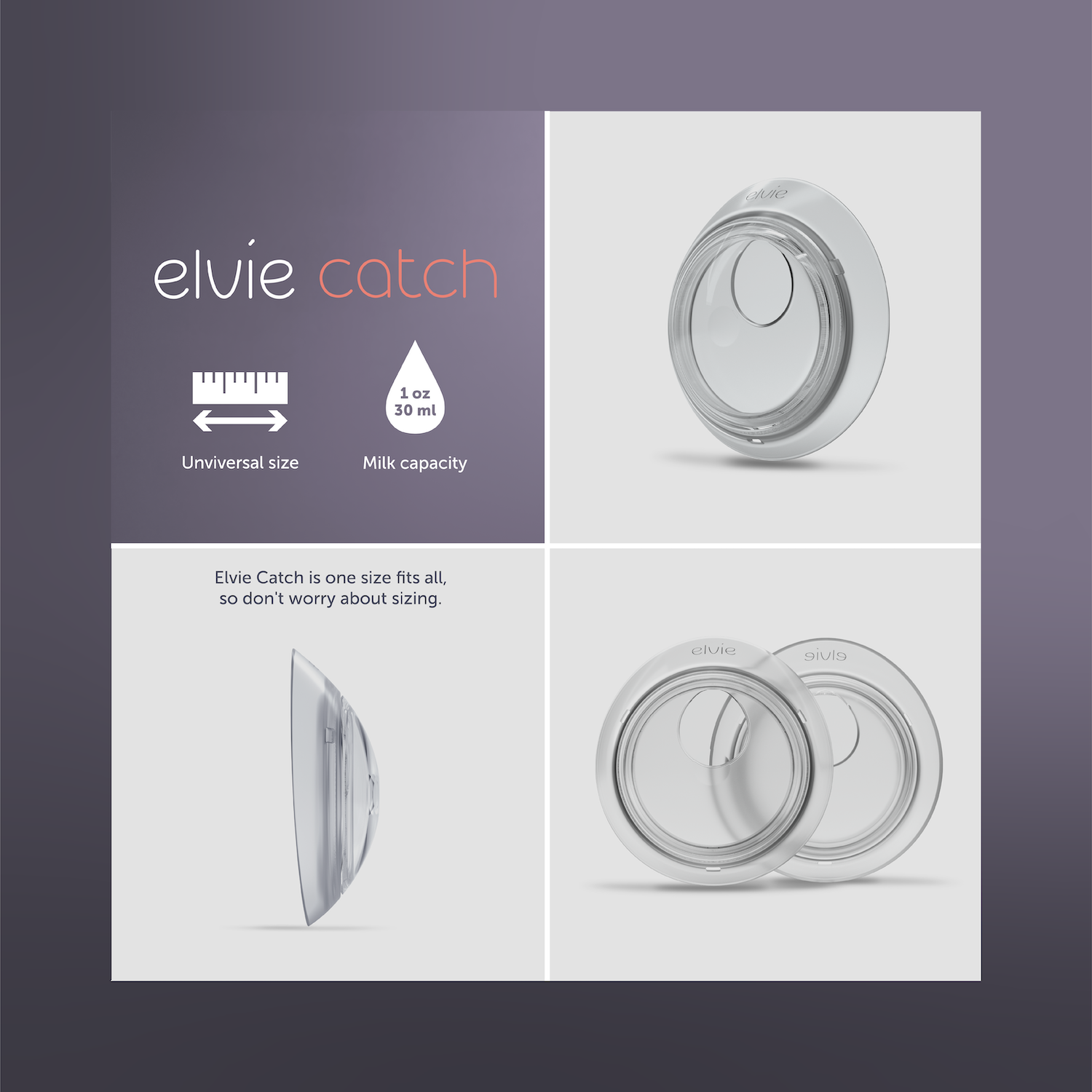 Elvie Catch - Breast Milk Collection Cups (set of two)