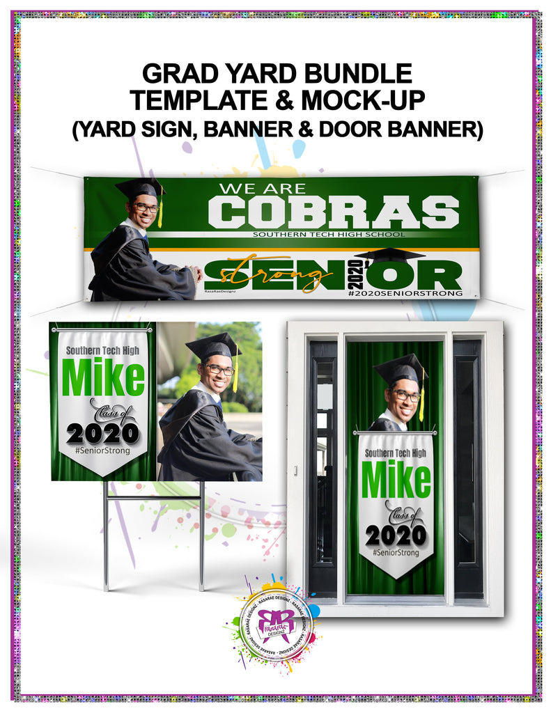 Download Grad Yard Sign & Banner Template & Mock-up Bundle ...