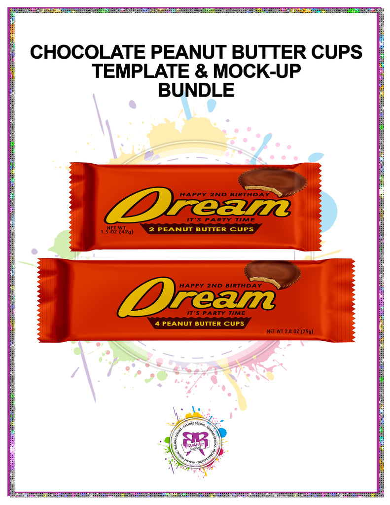 Download Chocolate Peanut Butter Cups Template & Mock-up Bundle - RasaRae Designz