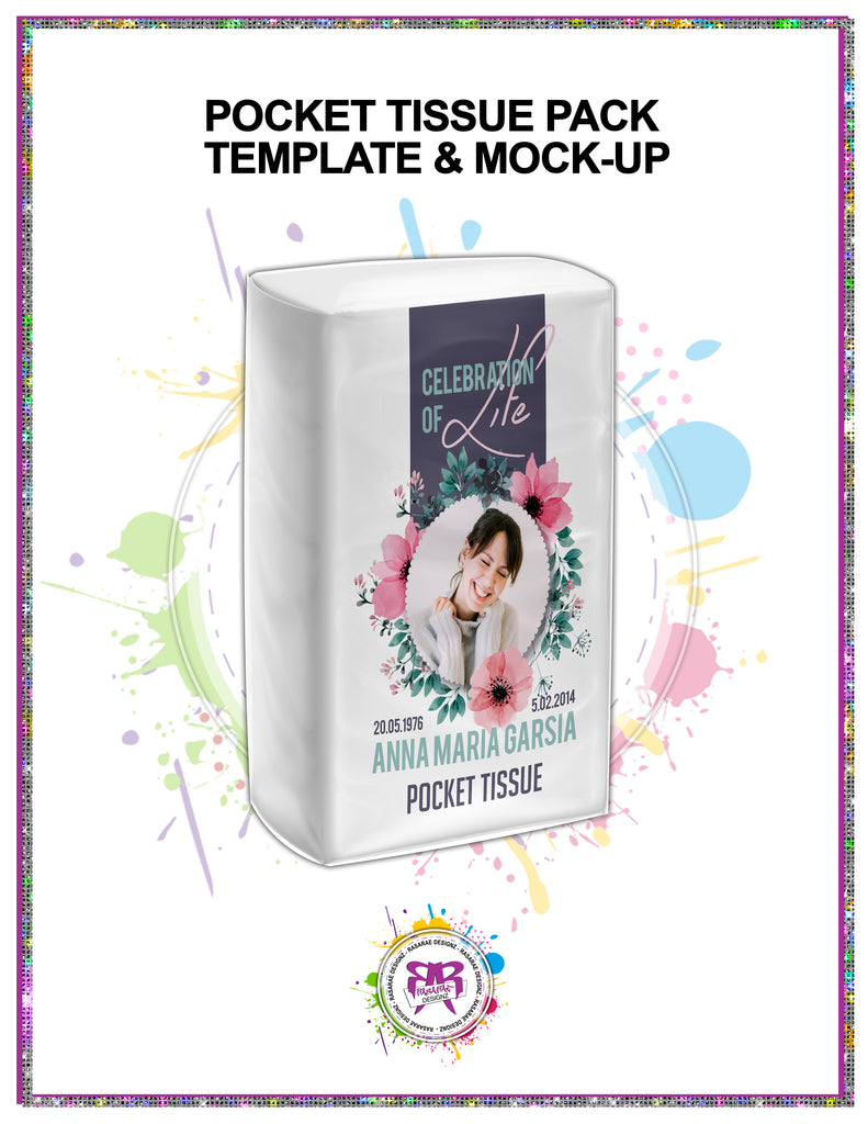 Download Pocket Tissue Pack Template & Mock-up - RasaRae Designz