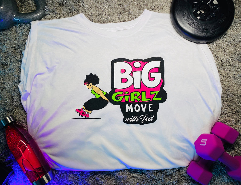 Bgm Ladies Flowy Muscle T Shirt With Rolled Cuff Big Girlz Move Gear