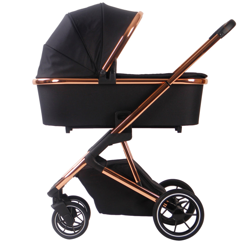 black and gold stroller