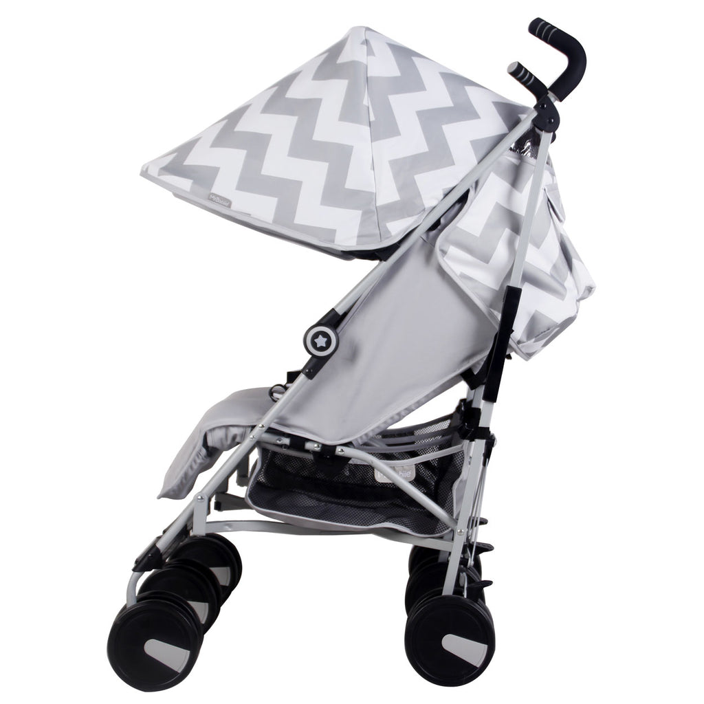 my babiie twin stroller grey chevron