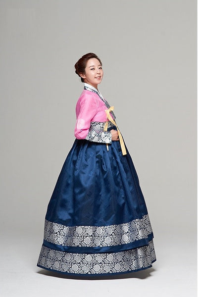 Traditional Pink & Blue Myeongeol Hanbok – YannyExpress