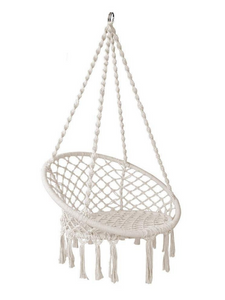 macrame hanging swing chair