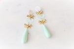 Bow and mint earrings