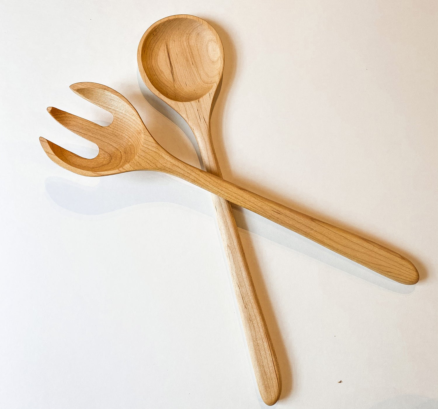 handmade wooden salad fork