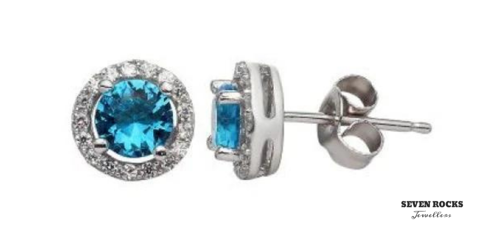 blue stud earrings