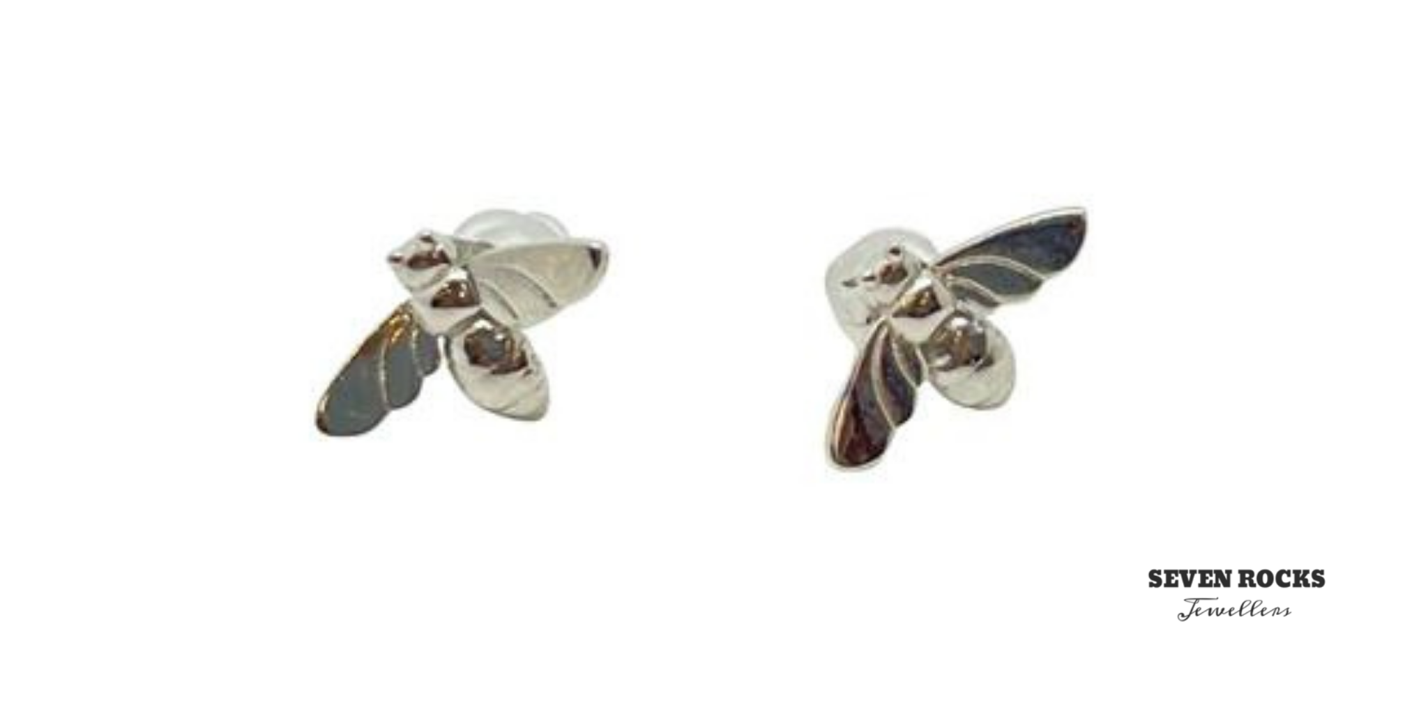 bee studs silver earrings for women