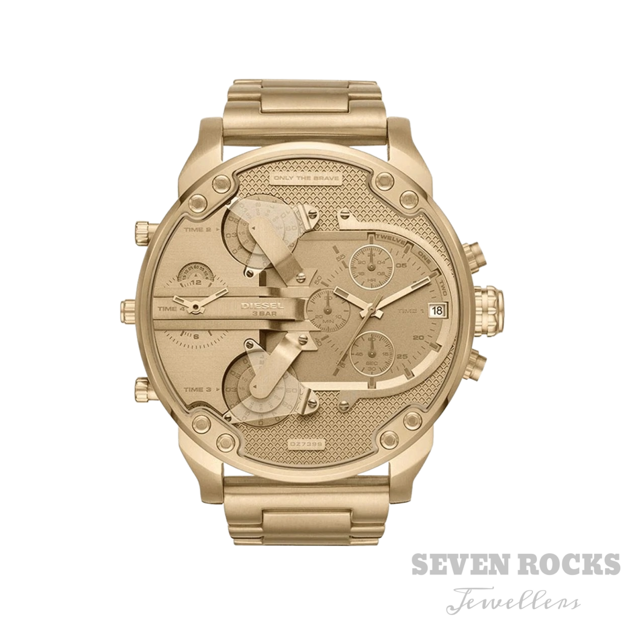 diesel chronograph watch gold