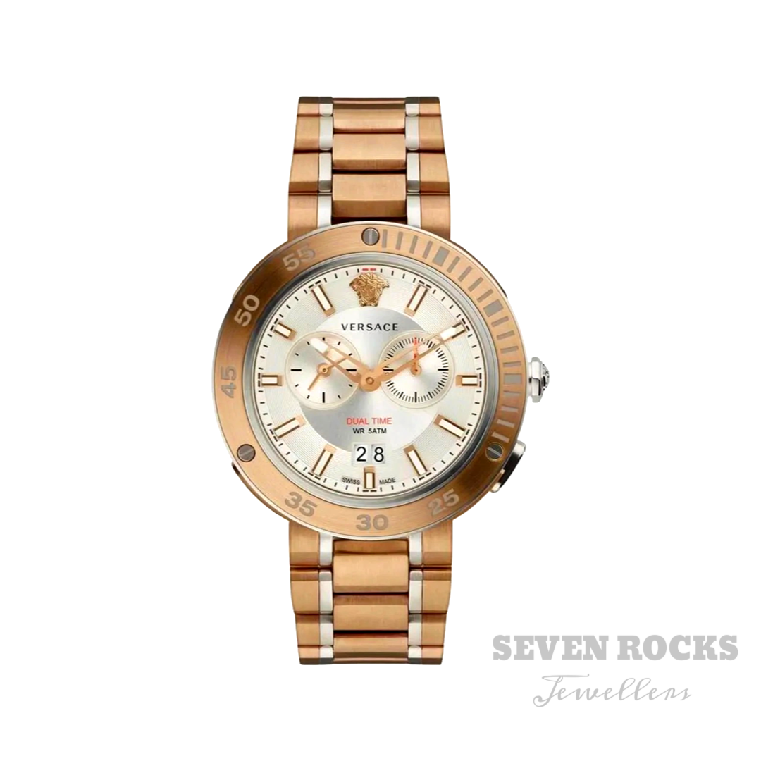 versace rose gold mens watch