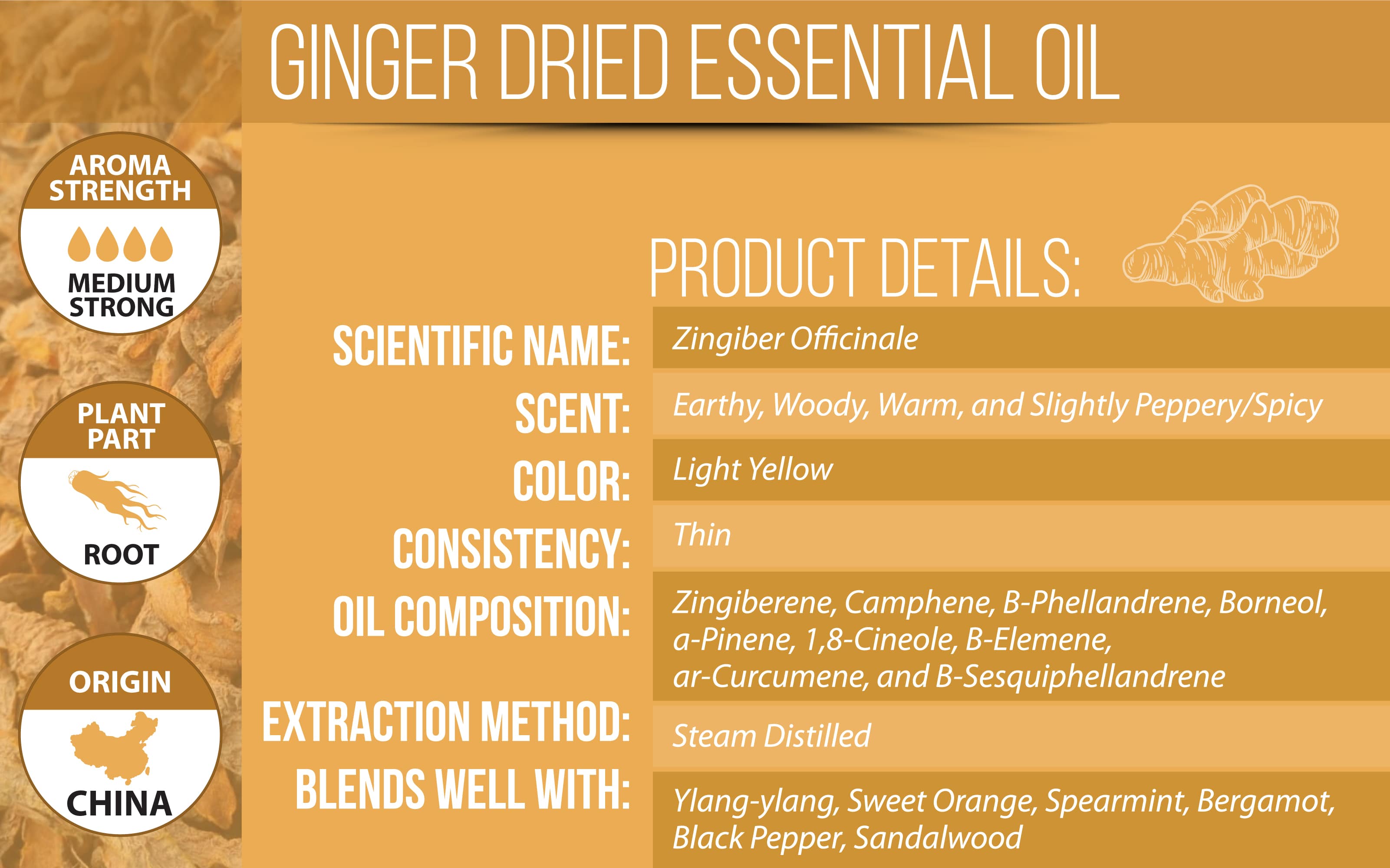 Dried Ginger Essential Oil Product Details