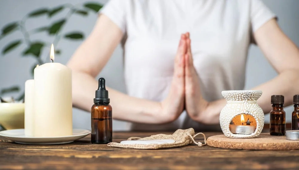 Meditation with essential oil