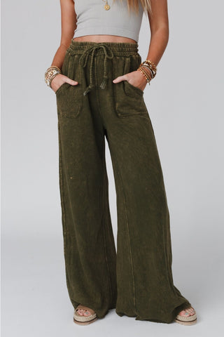Buy Lastinch Women's Plus Size Olive Green Wrap Trouser (XXXX-Large)(Size  44-45inches) at
