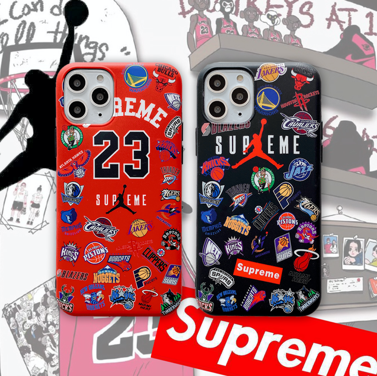 jordan x supreme x nba