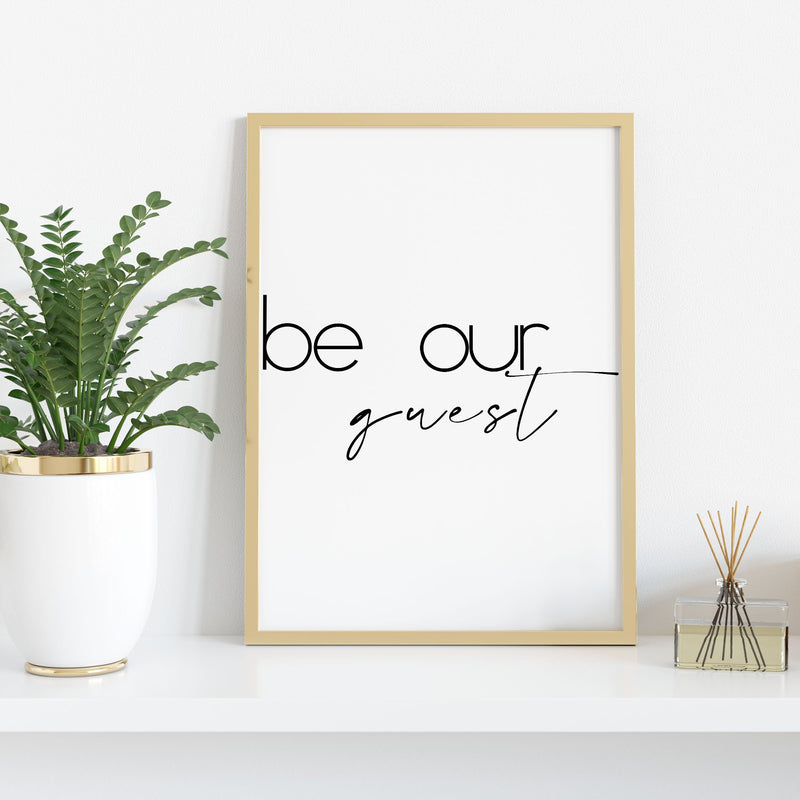 Be Our Guest Premium Wall Prints Posters Lusto