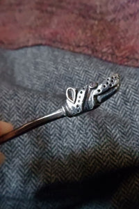Anglo Saxon Wolf/Dog Dress Pin Replica in Sterling Silver