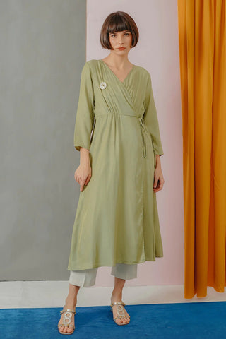 Namika Wrap Tunic in Sage