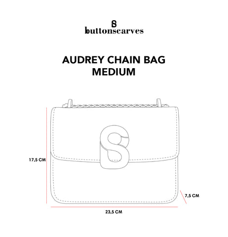 Audrey Chain Bag Small - Creamy – Buttonscarves