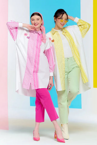 Style Tunik Hijab Kekinian dengan tunik warna warni