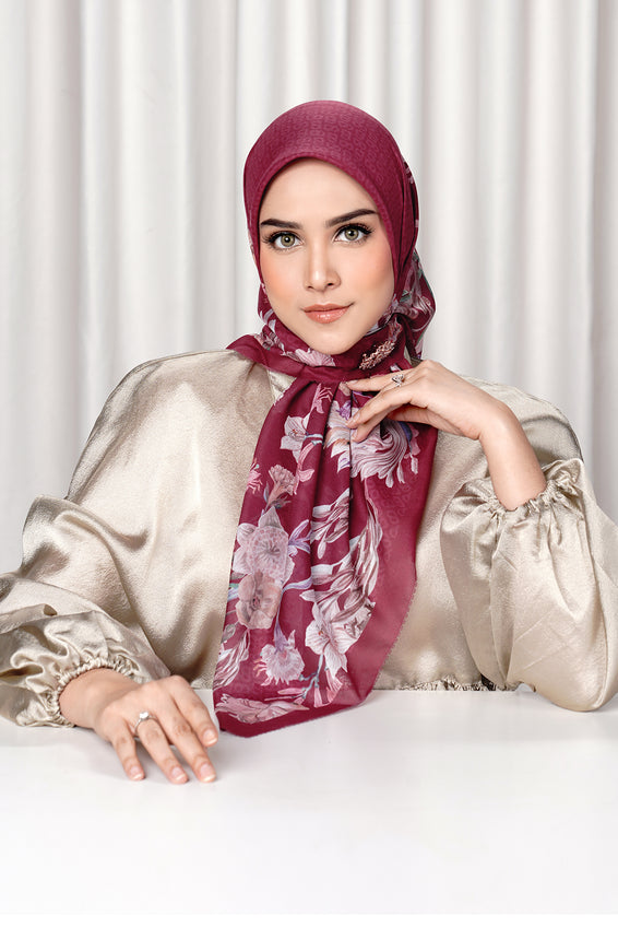 Scarves Shawls Square Silk Scarf Women Plain Striped Line Shawls and Wraps  Fashion Bag Scarfs Hair Tie Hijab 90 * 90Cm Fashion Scarf (Color : 2)