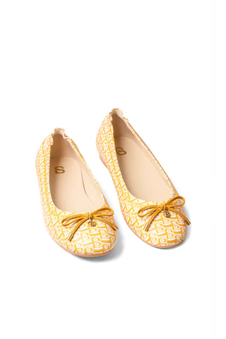 Ballerina flat shoes - Buttonscarves Bimu Flat Shoes in Mango