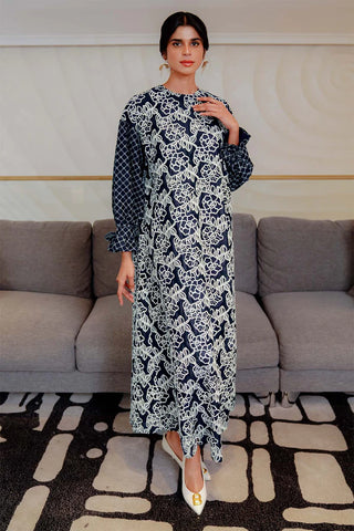 OOTD lebaran Benang Jarum Couture Carissa Embroidery Dress