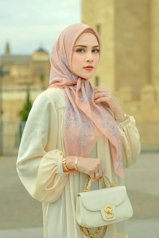 jilbab warna peach Cocok untuk Baju Kuning