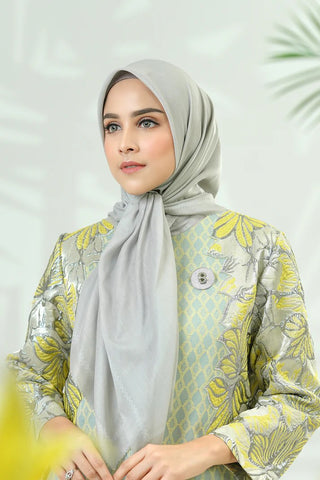 jilbab abu-abu Cocok untuk Baju Kuning