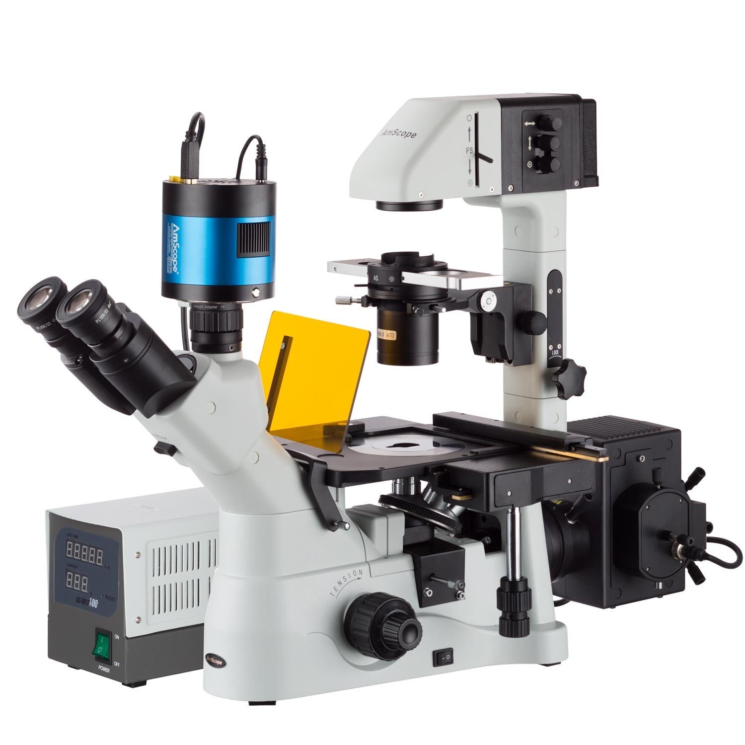 40X 1500X Inverted Phase Contrast And Fluorescence Microscope AmScope UK   Fluorescence Microscope In480t Fl Mfc 6 