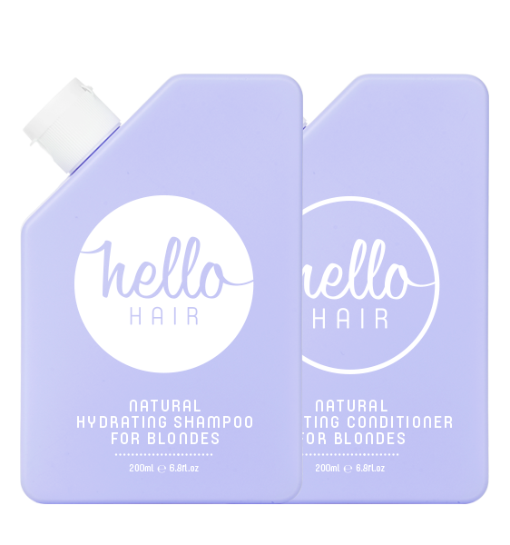 Hello Hair Natural Hydrating Shampoo Conditioner For Blondes Duo