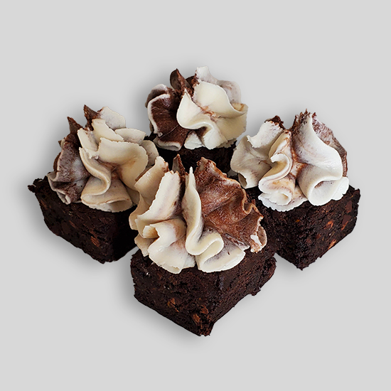 Heavenly Two-Bite Brownie with Buttercream Vanilla and Chocolate Icing (frozen) (4 Pack)