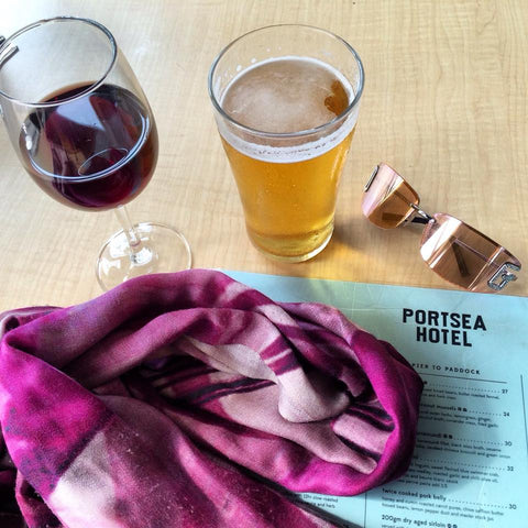 Deidaa Rose Silk Scarf at Portsea Hotel