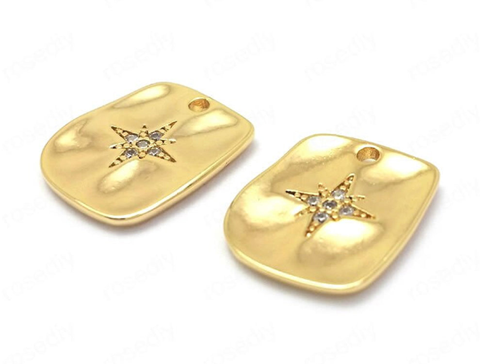 24K Gold Plated Charms | Pendants | Dancer Cutout | 16mm x 22mm | 2 Pieces